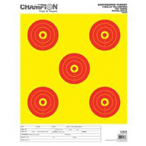 Shotkeeper Targets 5 Bulls Eye Br Yel/Red Lrg 12pk