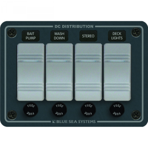 Blue Sea 8262 Waterproof Panel 4 Position - Slate Grey