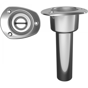 Mate Series Stainless Steel 0Adeg Rod & Cup Holder - Open - Oval Top