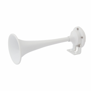 Marinco White Epoxy Coated Single Trumpet Mini Air Horn