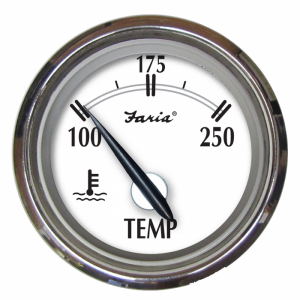 Faria Newport SS 2" Water Temperature Gauge - 100Adeg to 250Adeg F
