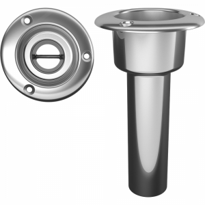 Mate Series Stainless Steel 0Adeg Rod & Cup Holder - Open - Round Top