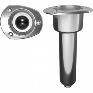 Mate Series Stainless Steel 0Adeg Rod & Cup Holder - Drain - Oval Top