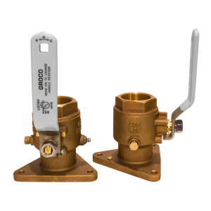 GROCO 1" Bronze Tri-Flanged Ball Valve/Seacock