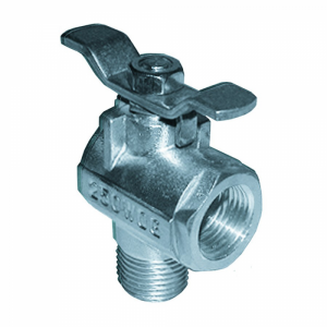 GROCO 1/2" NPT 90Adeg Stainless Steel Fuel Valve