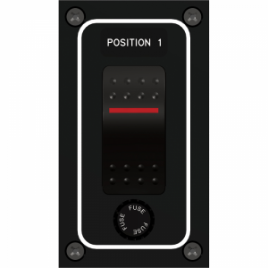 Paneltronics Waterproof Panel - DC 1-Position Illuminated Rocker Switch & Fuse