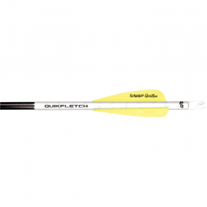 NAP Quikfletch QuickSpin Fletch Rap White and Yellow 4 in.