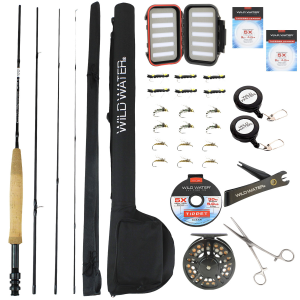 Wild Water Standard Fly Fishing Combo with CNC Fly Reel 9ft 3/4 wt