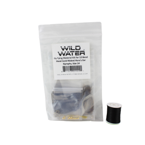 Wild Water Fly Fishing Fly Tying Material Kit, Bead Head Gold Ribbed Hare foots Ear Nymph