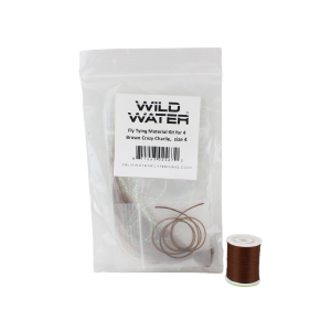 Wild Water Fly Fishing Fly Tying Material Kit, Brown Crazy Charlie