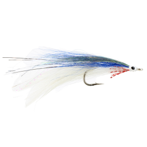 Wild Water Fly Fishing Blue, Red and White Deceiver, size 2/0, qty. 3