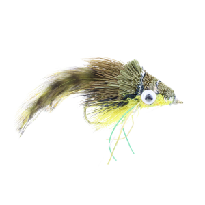 Wild Water Fly Fishing Green Camo Frog Deer Hair Diver, Size 2, Qty. 2