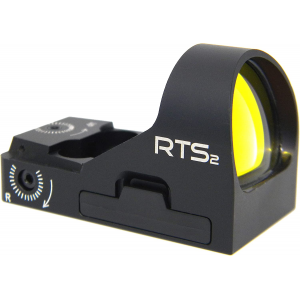 C-MORE Systems Micro Red Dot Sight RTS2B V5, 1x Magnification, Made of Aircraft Grade Aluminum, Adjusts for Wind & Elevation, Ultra Bright, All Weather, Waterproof, Lightweight, Matte Black