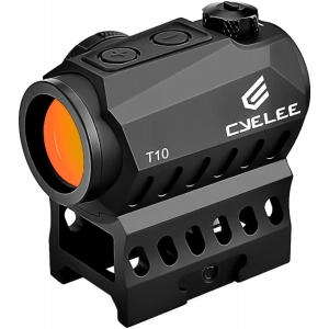 Cyelee Red Dot Sight 1x20mm 2MOA Shake Awake Rifle Scope with Absolute Co Witness Riser