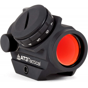 AT3 Tactical - RD-50 reflex sight. Optional Picatinny riser mount for dual witness and iron sights. Compact 2 MOA Red Dot Sight