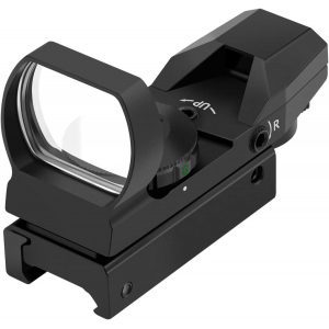Feyachi RS-29 Reflex Sight, Red and Green Illuminated, 4 Reticles, Red Dot Sight with 20mm Picatinny Rail, 1x22x33mm