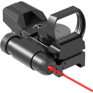Feyachi Reflex Sight - 4 Reticle Red and Green Dot Optic with Pistol, 20mm Rod