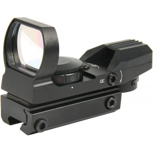 TACFUN Red and Green Reflex Sight with 4 Reticles, 3/8&quote; Dovetail Mount for Airgun Airsoft and .22 RF