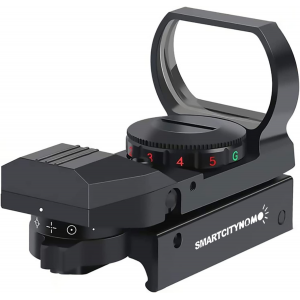 Reflex Sight, Red Green Dot Gun Sight Reflex Sight with 4 Switchable Reticles & 20mm Standard Rail Both Red and Green in One Sight