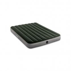 Intex 10in Full Dura-Beam Prestige Downy Airbed with Hand-held Battery Air Pump
