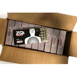 ZQI 9mm 124gr. Nickel-Plated Steel Case FMJ - 1000 Round Case