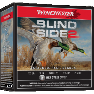 Winchester Blind Side 12 GA, 3in. 1-3/8oz. #2 Shot - 10 Rounds [MPN: XBS1232]