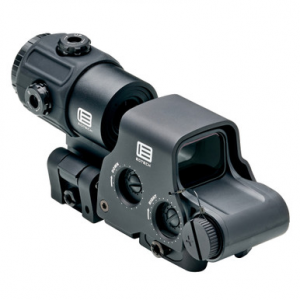 EOTech Holographic Hybrid Sights Night Vision Sight 68MOA Ring with 2 MOA Dots Black Side Buttons Includes EXPS3 & G43 Magnifier QD Switch to Mount