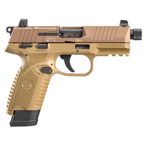 FN 66101006 502 Tactical 22 LR 4.60" 10+1, 15+1 Flat Dark Earth Polymer Frame & Grip Flat Dark Earth Anodized Aluminum Slide