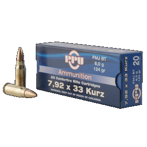 Ppu PPU Metric Rifle 7.9X33MM KURZ, 124gr, FMJ - 20 Rounds [MPN: PP7K] - $26.38 at Firearms Depot 