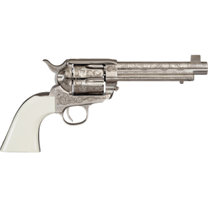 Cimarron Cimarron Bat Masterson .45 Long Colt 5.5" 6rd Engraved Nickel - $962.59 at Firearms Depot 