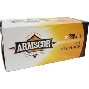 Armscor Precision .380 ACP, 95gr, FMJ - 100 Rounds [MPN: 50315]