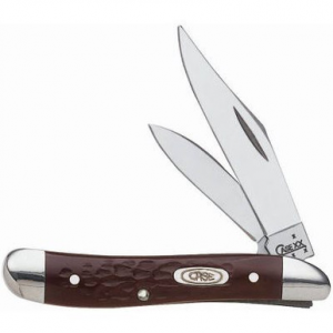 CASE Working Peanut Pocket Knife, Stainless Steel/brown, 2-7/8-in. Closed
