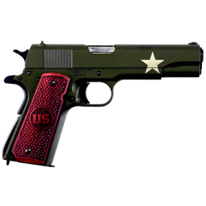 Auto Ordnance AUTO ORDNANCE 1911 45ACP 5" 7RD TANKER STAR US LOGO GRIP ODG - $1019.00 at Firearms Depot 