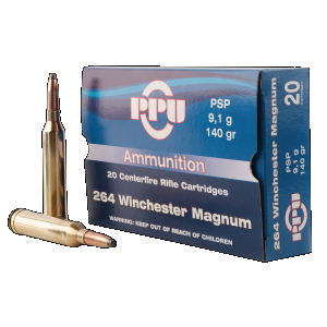Prvi Partizan PPU Standard Rifle .264 WIN MAG, 140gr, PSP - 20 Rounds [MPN: PP264] - $45.88 at Firearms Depot 