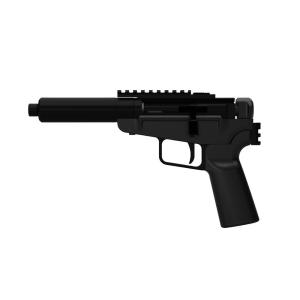 Dark Mountain Arms Dark Mountain Arms Stowaway Handgun 5.7x28 Single Shot 5" 1/2x28 Threaded Barrel Black with Brace Adapter - $391.02 at Firearms Depot 