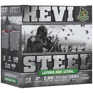 Hevishot HEVI-Shot HEVI-Steel Waterfowl 12 GA, 3in. 1 3/8oz. BB Shot [MPN: HS60288] - 25 rounds - $25.21 at Firearms Depot 