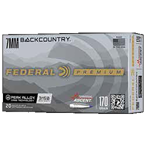 Federal Federal Premium 7MM Backcountry, 155gr, Terminal Ascent [MPN: P7BCTA1] - 20 rounds - $56.78 at Firearms Depot 