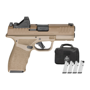 Springfield Springfield Hellcat Pro Bundle 9mm, 3.7" Barrel, Viridian RFX11, 15 rnd - FDE [MPN:HCP9379FOSP15PAC] - $621.60 at Firearms Depot 