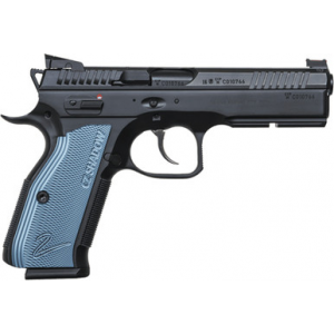 CZ-USA 91257 Shadow 2 9mm Luger 4.80" 17+1 Black Nitride Black Steel Slide Blue Aluminum Grip