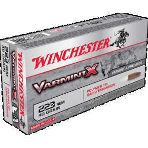 Winchester Varmint X .223 REM, 40gr, Polymer Tip - 20 Rounds [MPN: X223P1]
