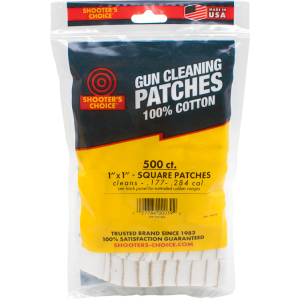 Shooters Choice Shooters Choice 1" Square - Cleaning Patches 500 Pack - $15.29 at Firearms Depot 