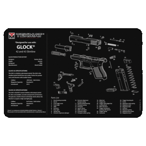 Beck Tek, Llc (tekmat) Ultra Premium Cleaning Mat, Tekmat Tek-r20-glock-42-43 Ultra