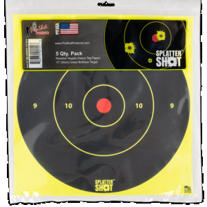 Pro-shot Splattershot, Proshot 12b-green-tg-5pk 12" Splatter Bullseye Grn
