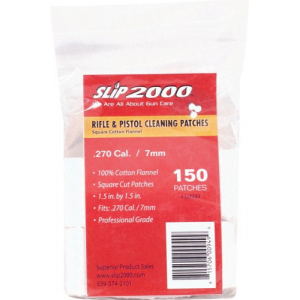 Slip 2000 Cleaning Patches - 1.5" Square .270/7mm 150-pack
