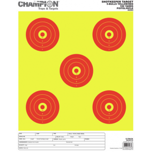 Champion Scorekeeper 5 Large - Bullseye Trgts Yellow/red 12-p