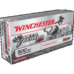 Winchester Deer Season XP .300 AAC BLACKOUT, 150gr, Extreme Point Polymer Tip - 20 Rounds [MPN: X300BLKDS]