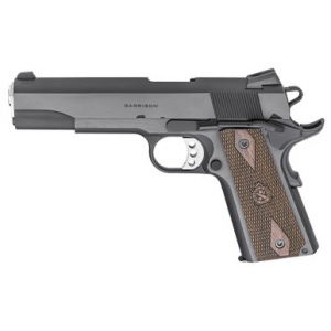 Springfield Armory 1911 Garrison 45 ACP 5" 7+1 Blued Carbon Steel Frame & Slide Thin-Line Wood with Double-Diamond Pattern Grip PX9420