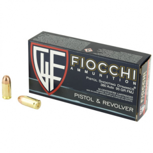 Fiocchi Shooting Dynamics .380 ACP, 95gr, FMJ - 50 Rounds [MPN: 380AP]