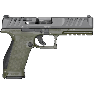 Walther Walther PDP 9mm, 4.5" Barrel, 18rd, Black Slide/Green Frame, Adjustable Rear Sight, Optics Ready - $599.00 at Firearms Depot 