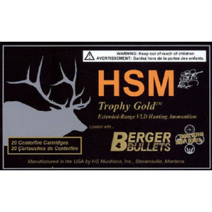 HSM Trophy Gold .30-06 SPRINGFIELD, 185gr, Berger Match Hunting VLD - 20 Rounds [MPN: 3006185VL]